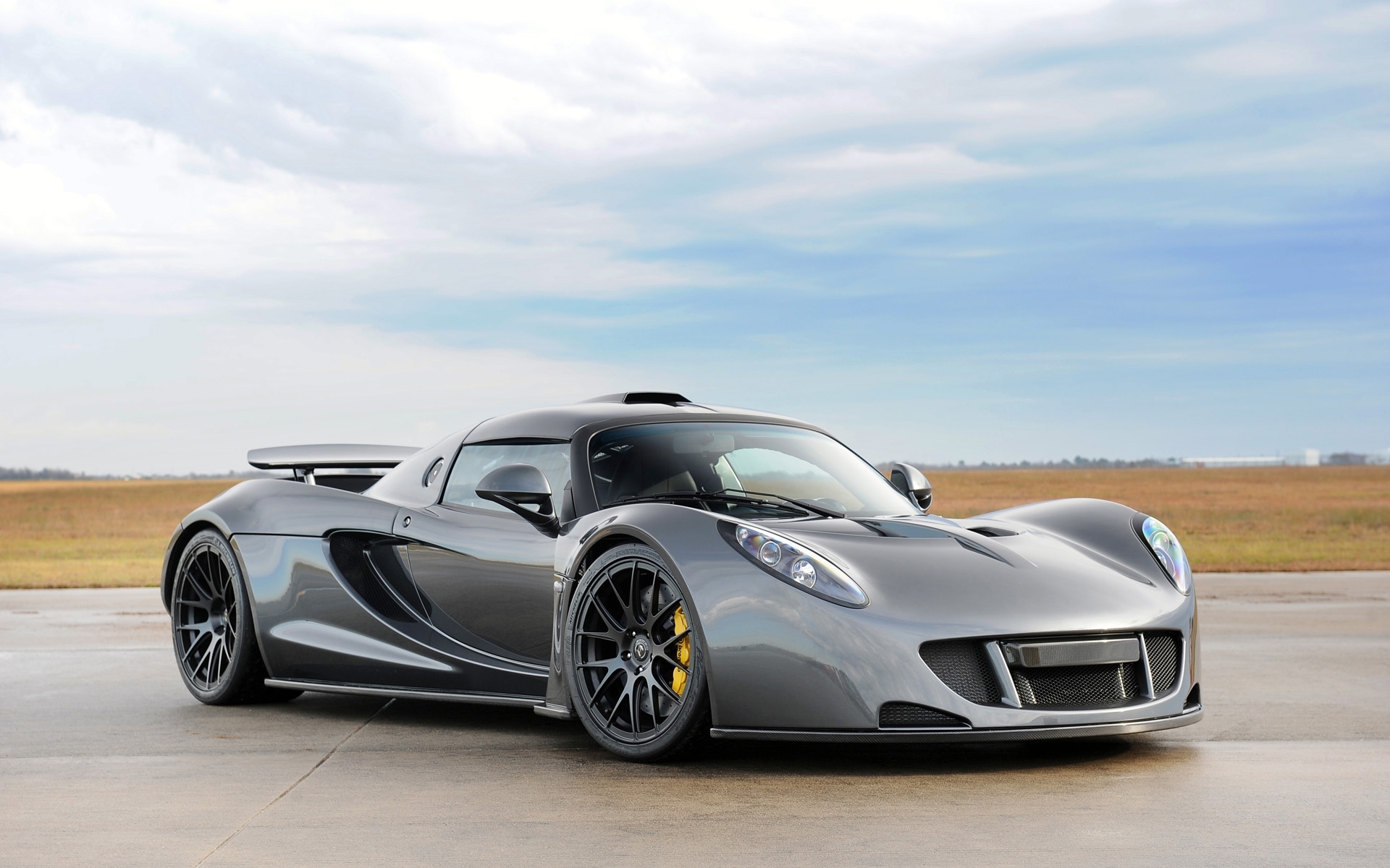 Car Hennessey Hennessey Venom Gt Silver Car Supercar Vehicle 1920x1200