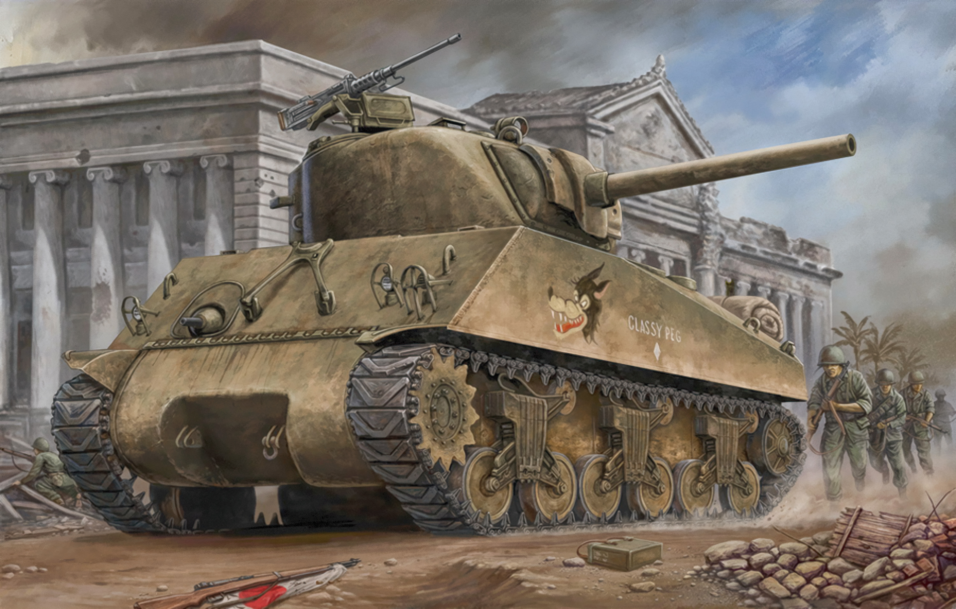 Artistic M4 Sherman Tank 1920x1224