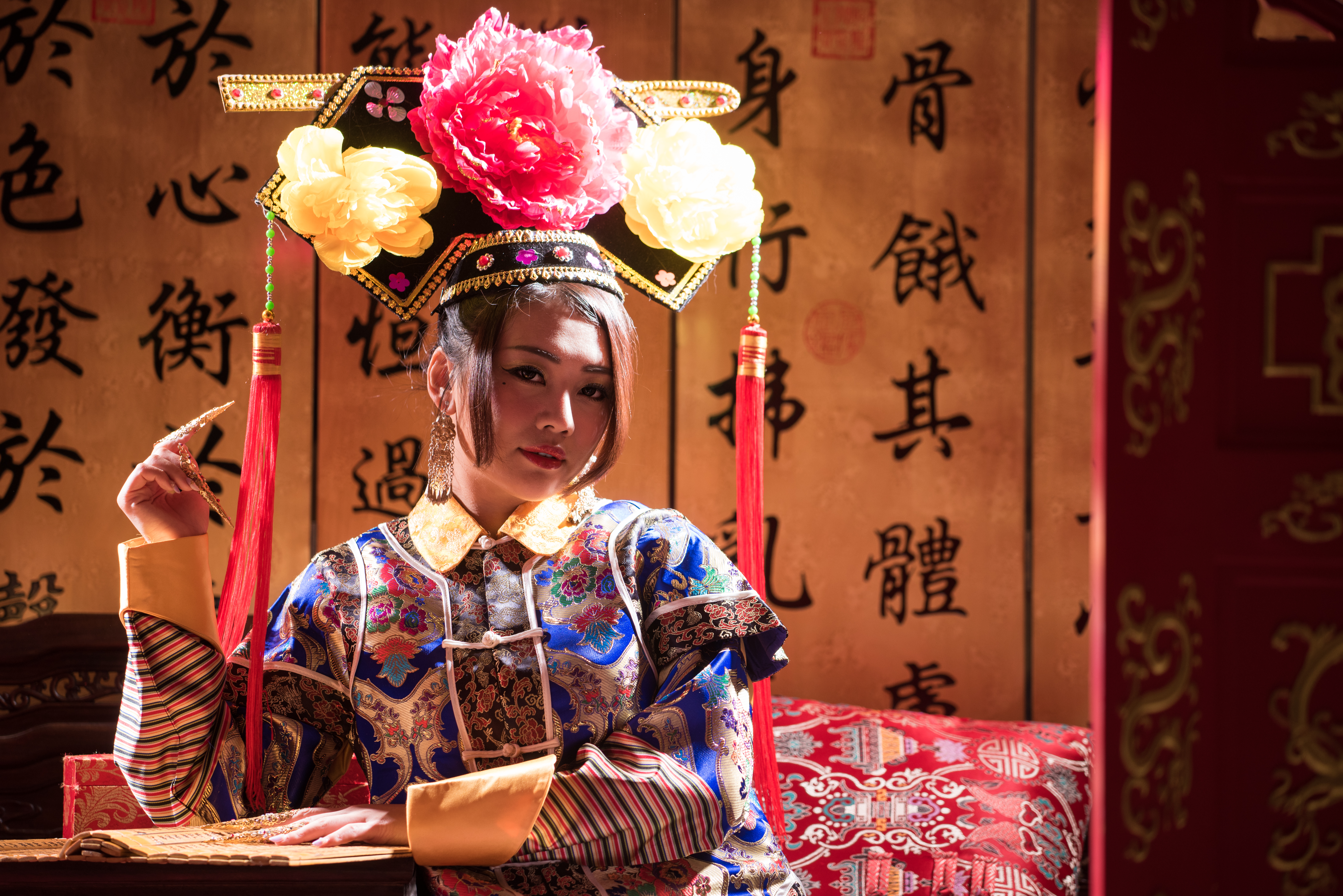 Chinese Qian F Ren Scroll Taiwanese Traditional Costume 7360x4912