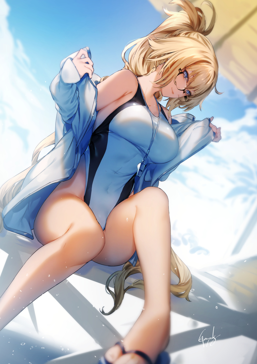 Fate Grand Order Jeanne DArc Ponytail Glasses Anime 990x1400