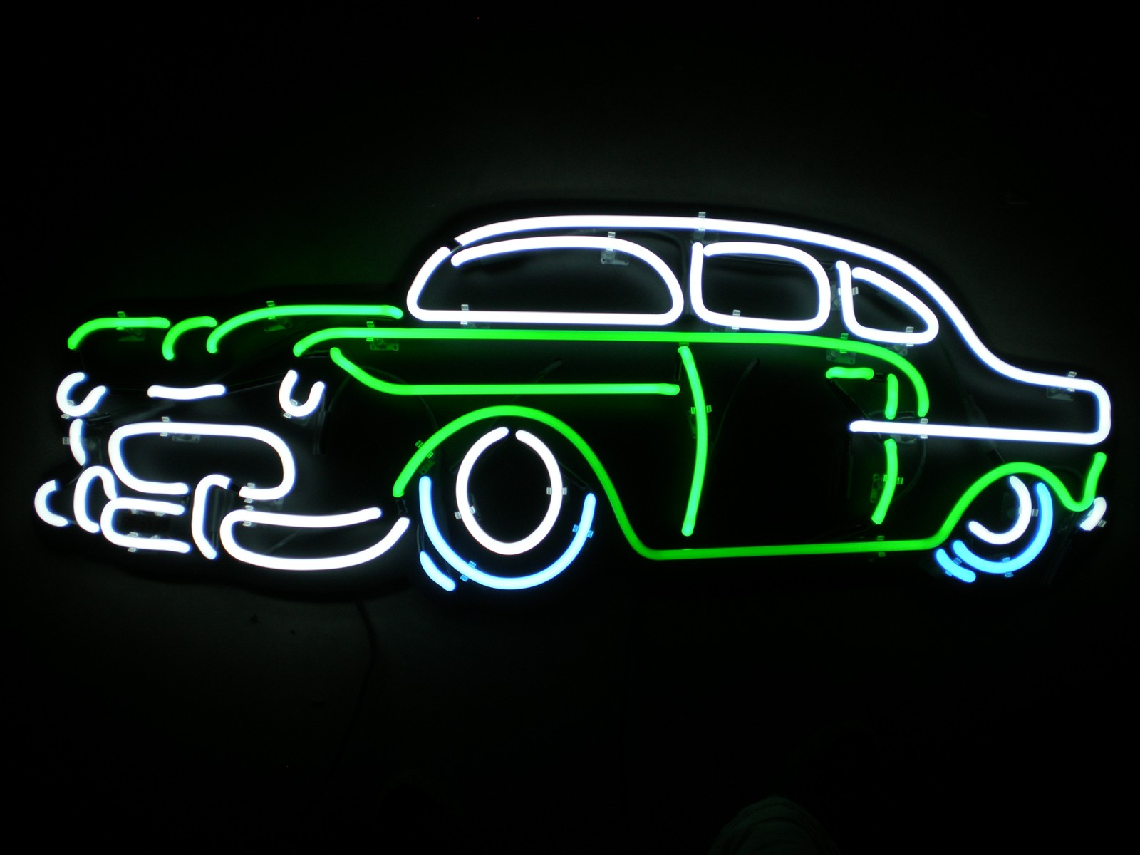 Car Classic Car Neon Neon Sign Sign Vehicle 1600x1200