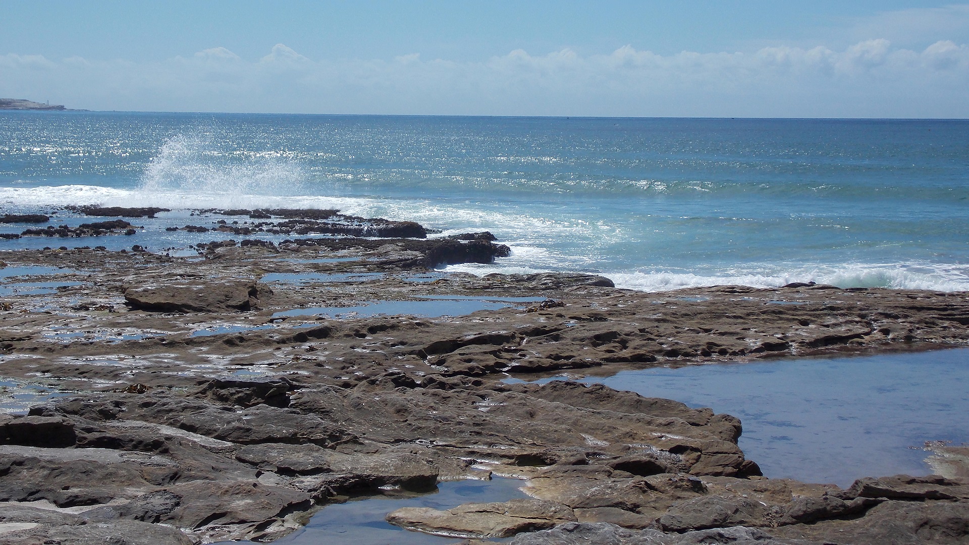 Australia Beach Coast Cronulla Horizon Ocean Photography Rock Seascape Water Wave 1920x1080