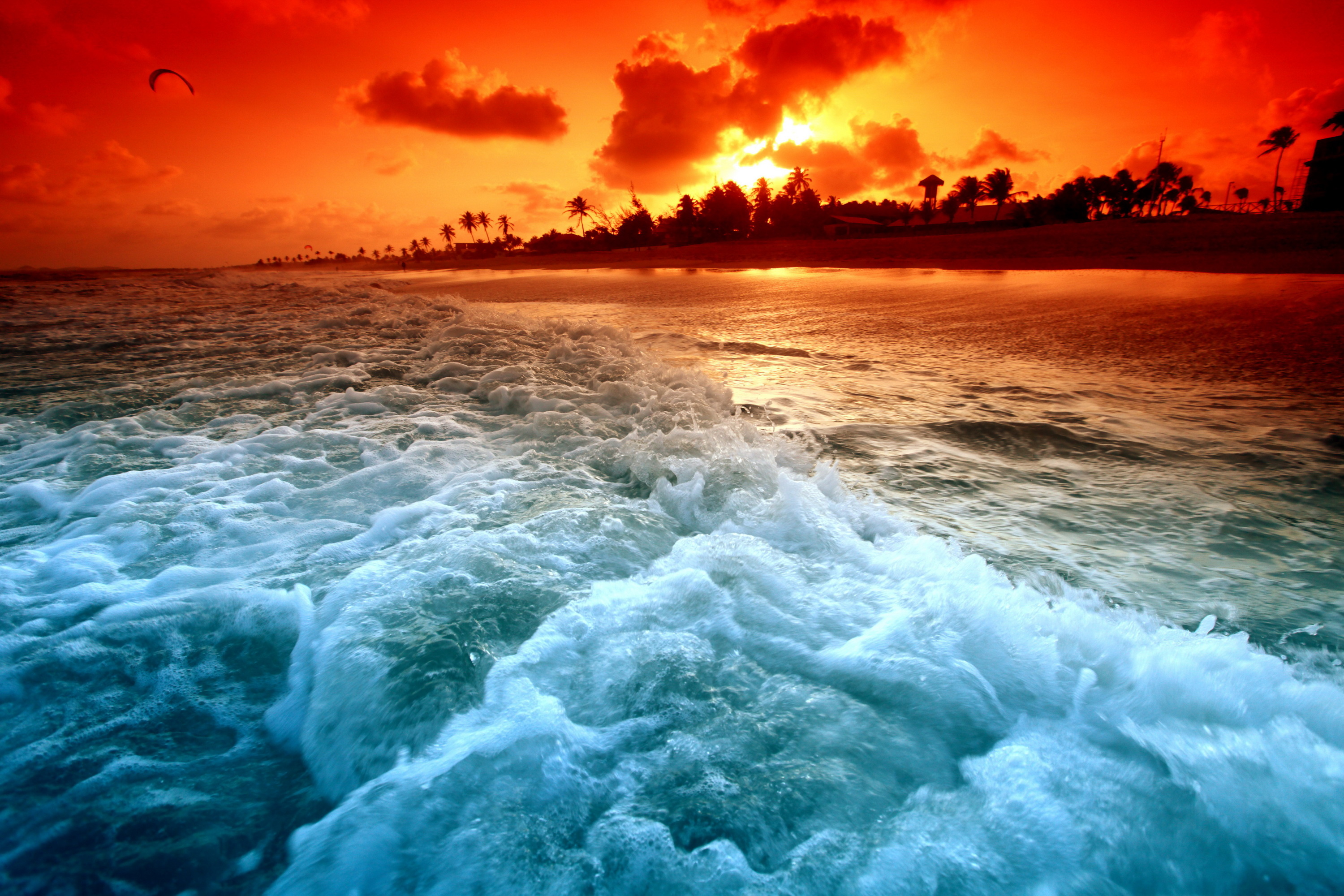 Beach Dream Sunset Wave 3000x2000