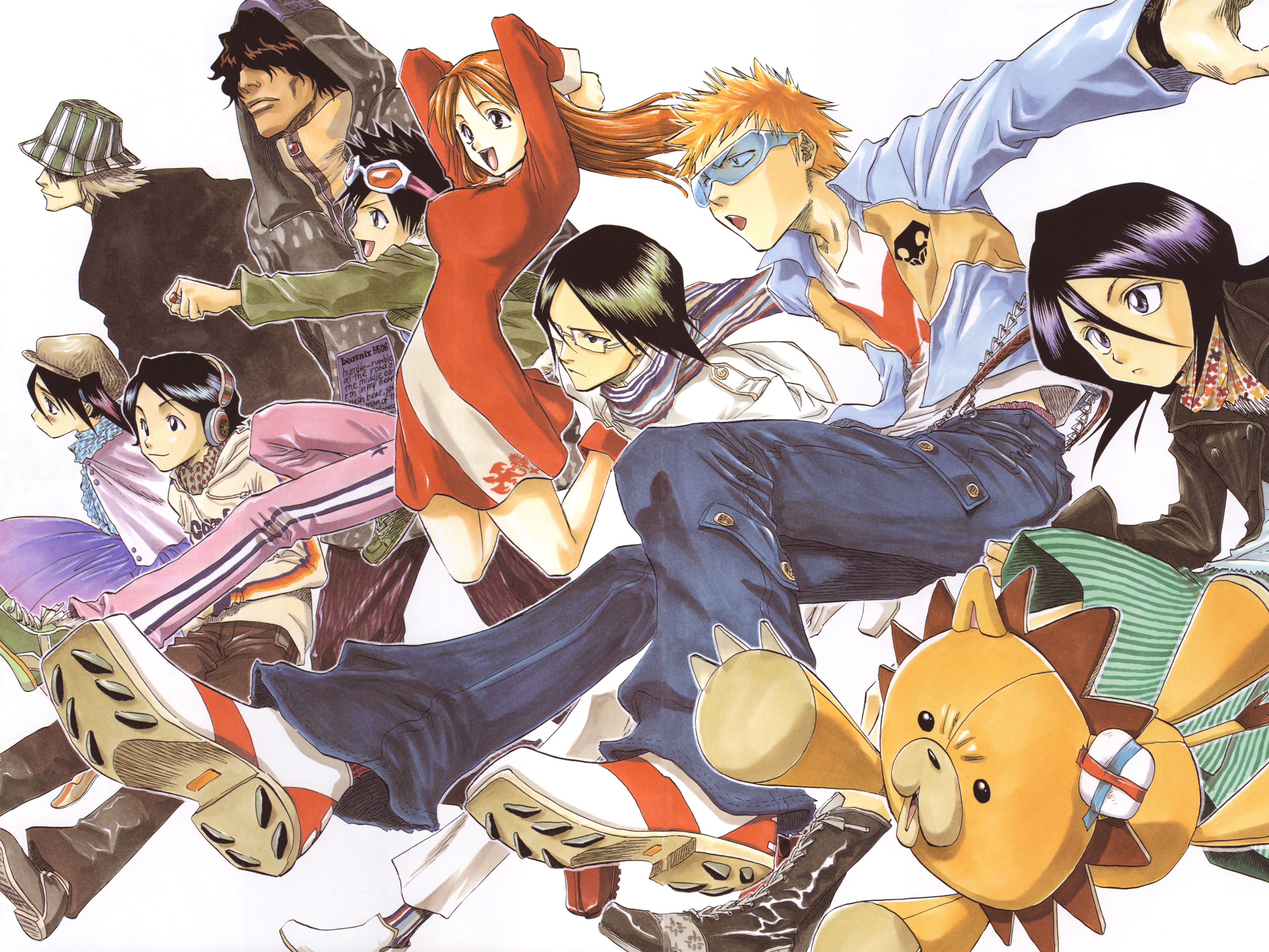 Ichigo Kurosaki Kisuke Urahara Kon Bleach Orihime Inoue Rukia Kuchiki Tatsuki Arisawa Uryu Ishida Ya 4000x3000