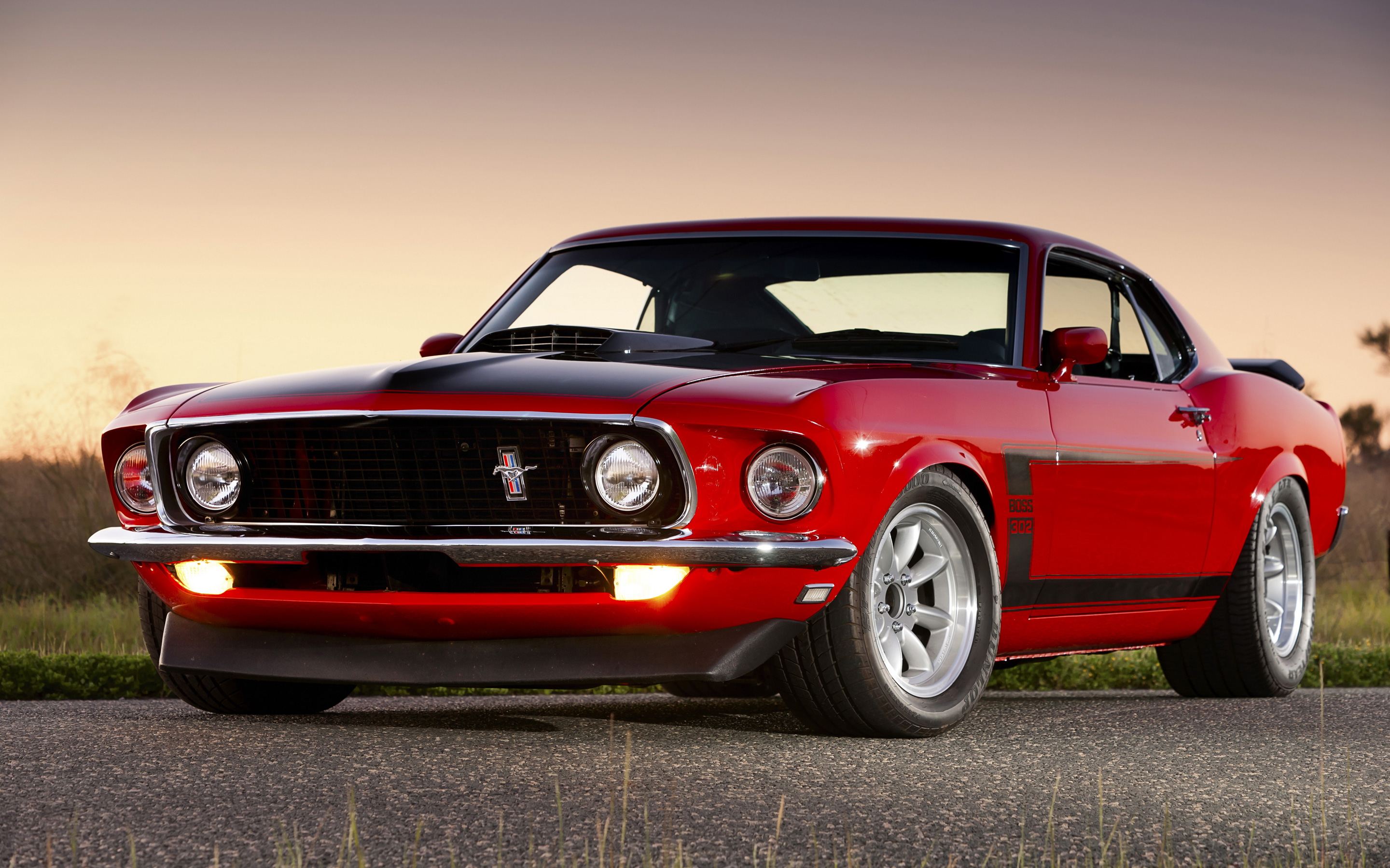 Car Ford Ford Mustang Ford Mustang Boss 302 Muscle Car Red Car Vehicle 2880x1800