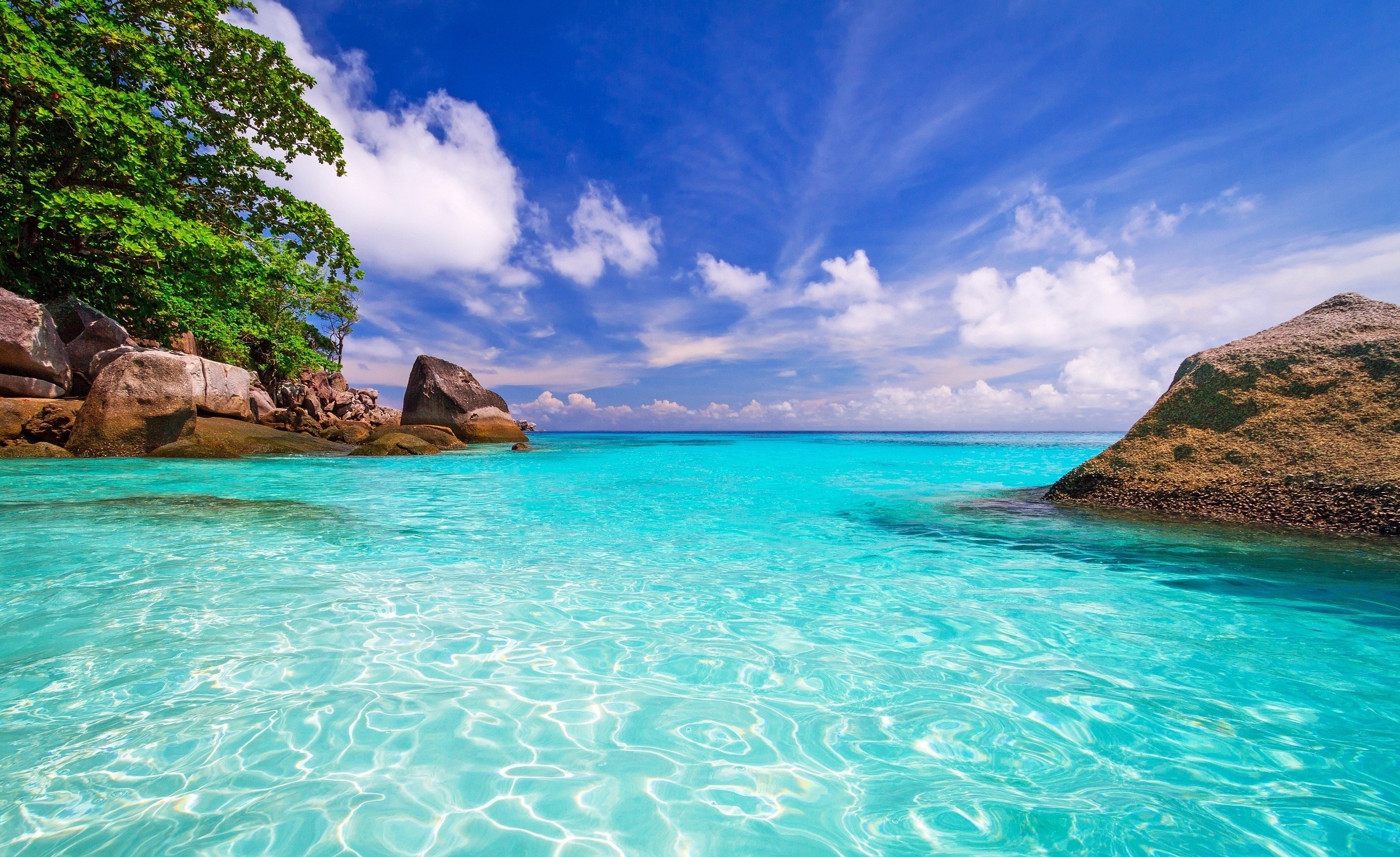 Earth Ocean Rock Sea Seychelles Tropical Turquoise 3150x1929