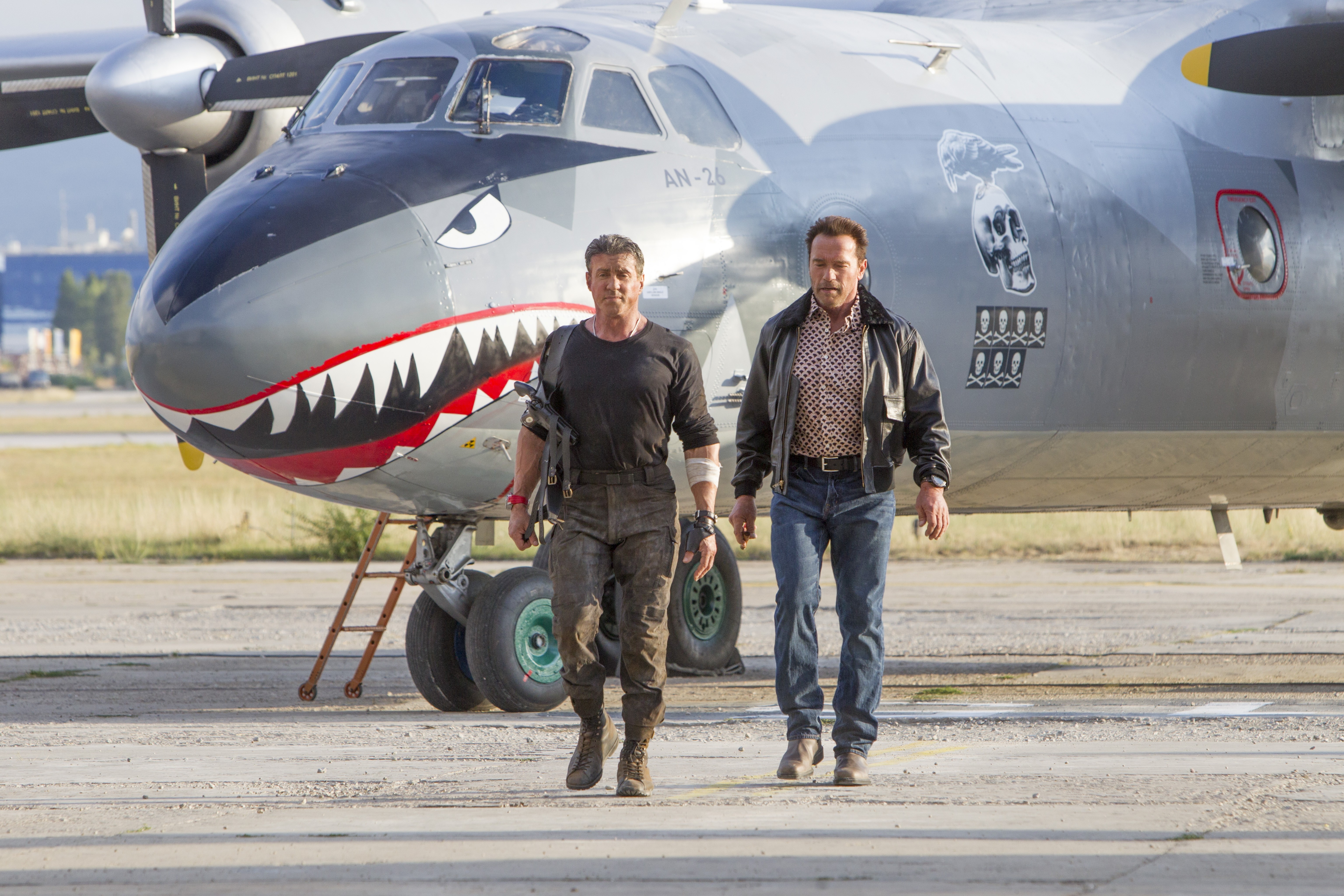 Arnold Schwarzenegger Barney Ross Sylvester Stallone The Expendables 3 6144x4096