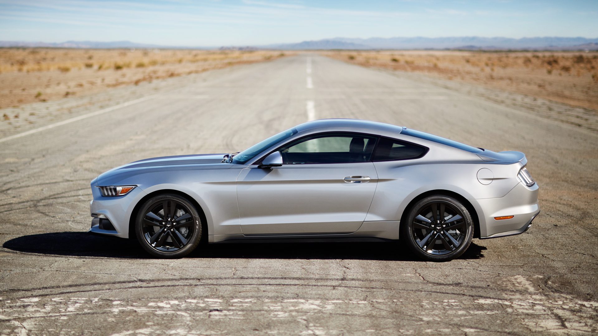 Car Ford Ford Mustang Road Silver Car 1920x1080