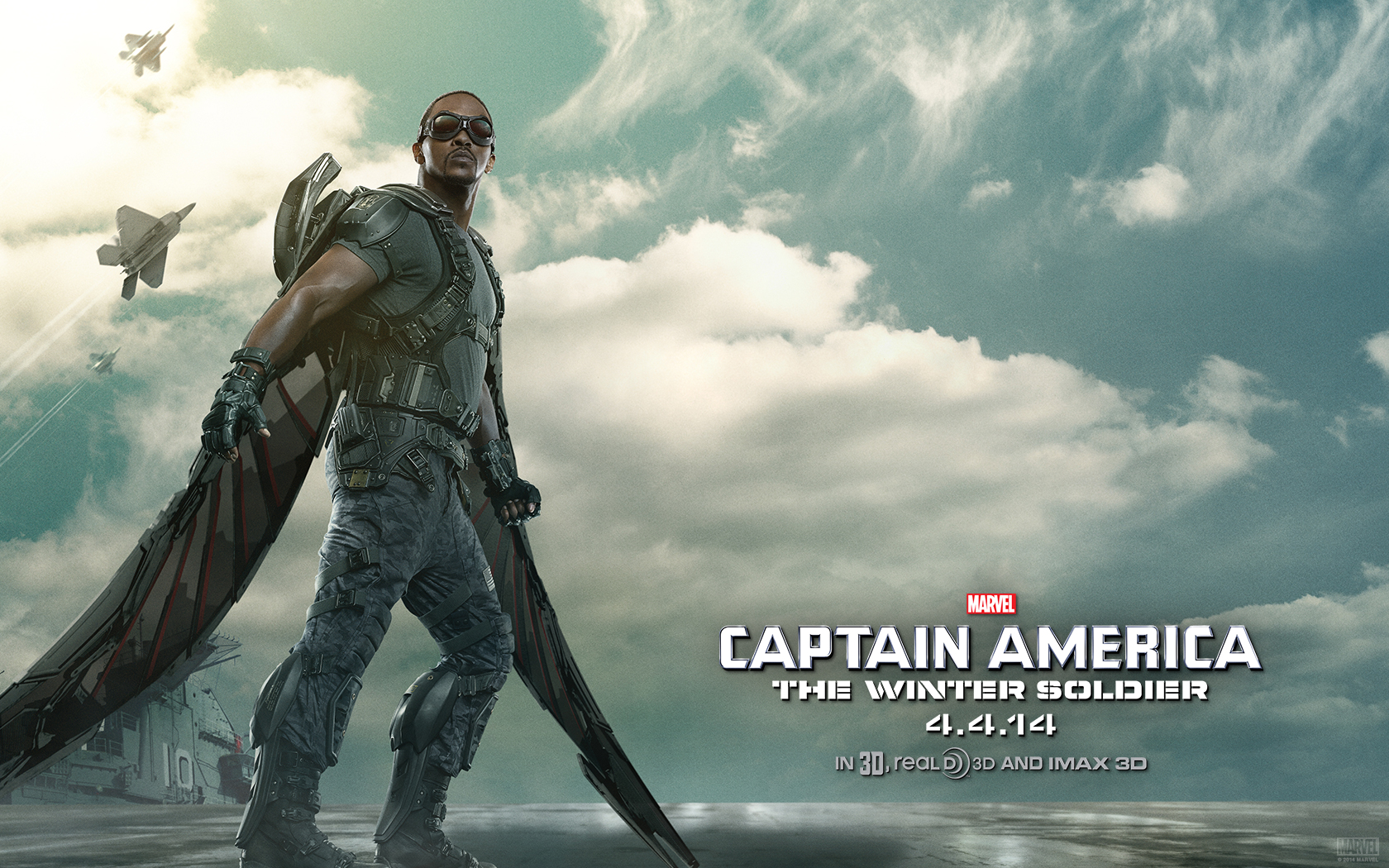 Anthony Mackie Captain America The Winter Soldier Falcon Marvel Comics 1680x1050