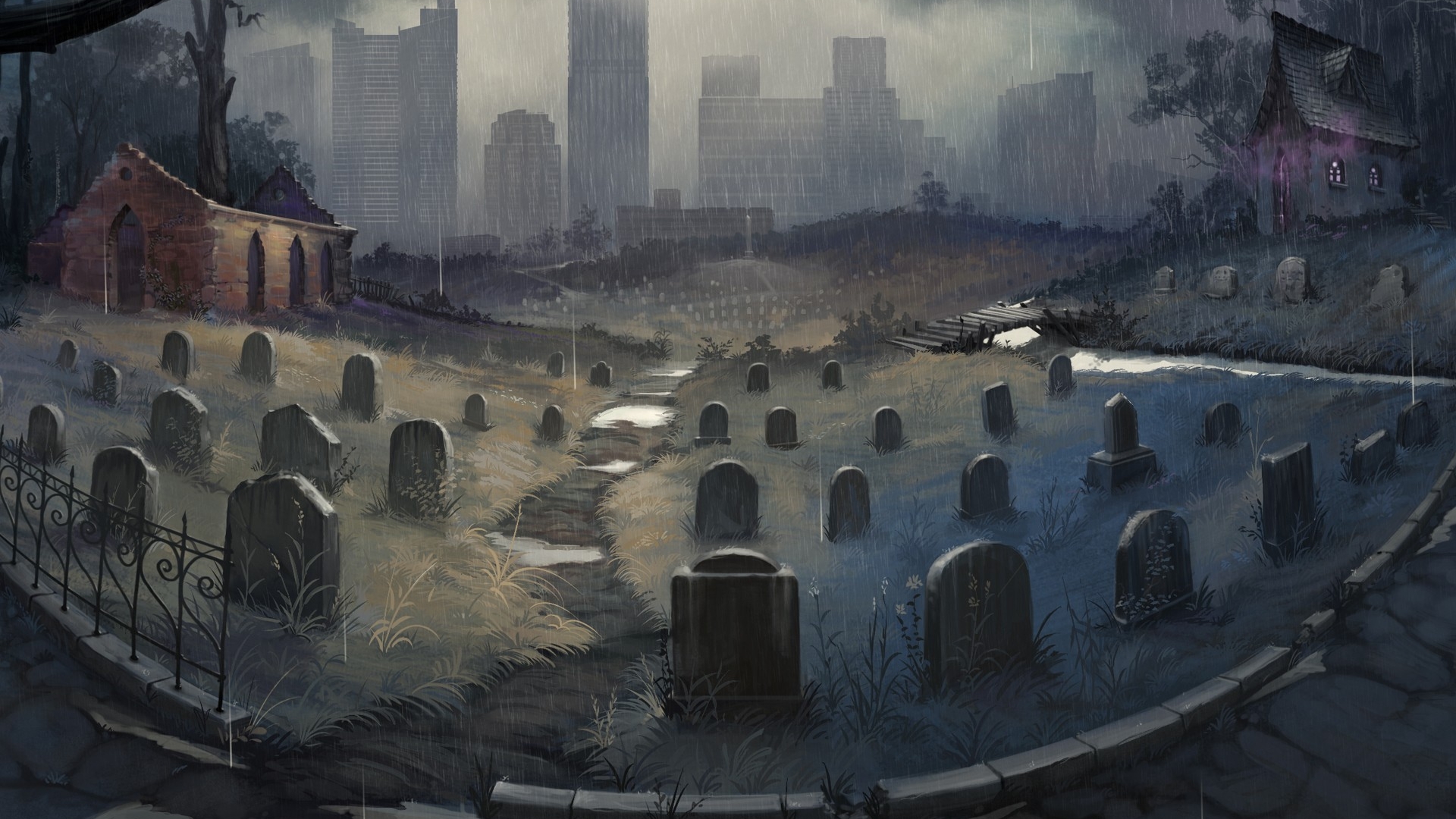 Dark Cemetery 1920x1080