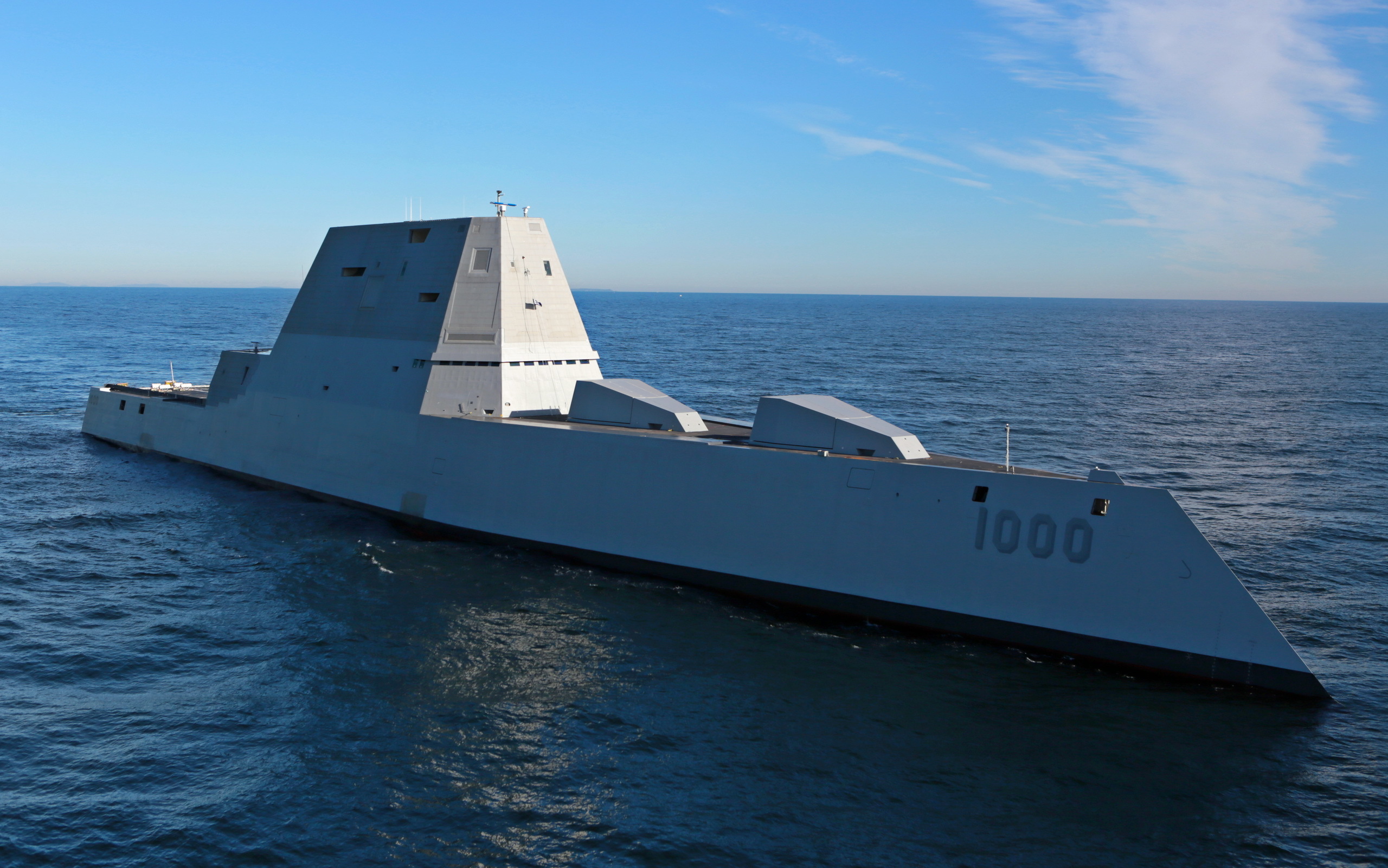 Guided Missile Destroyer Ocean Uss Zumwalt Ddg 1000 Warship 2560x1601