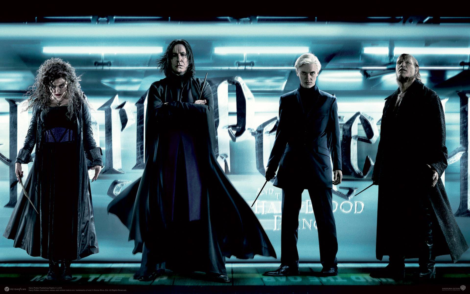 Alan Rickman Bellatrix Lestrange Draco Malfoy Fenrir Wolf Greyback Severus Snape 1920x1200