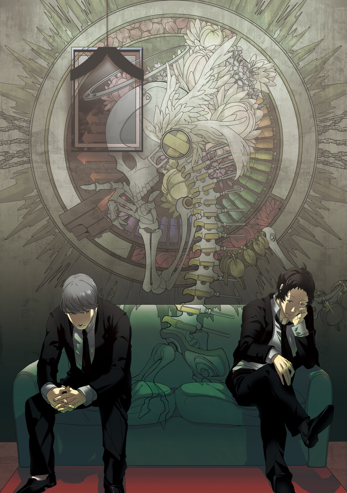 Persona 4 Narukami Yu Adachi Tohru Skull Persona Series 1200x1706