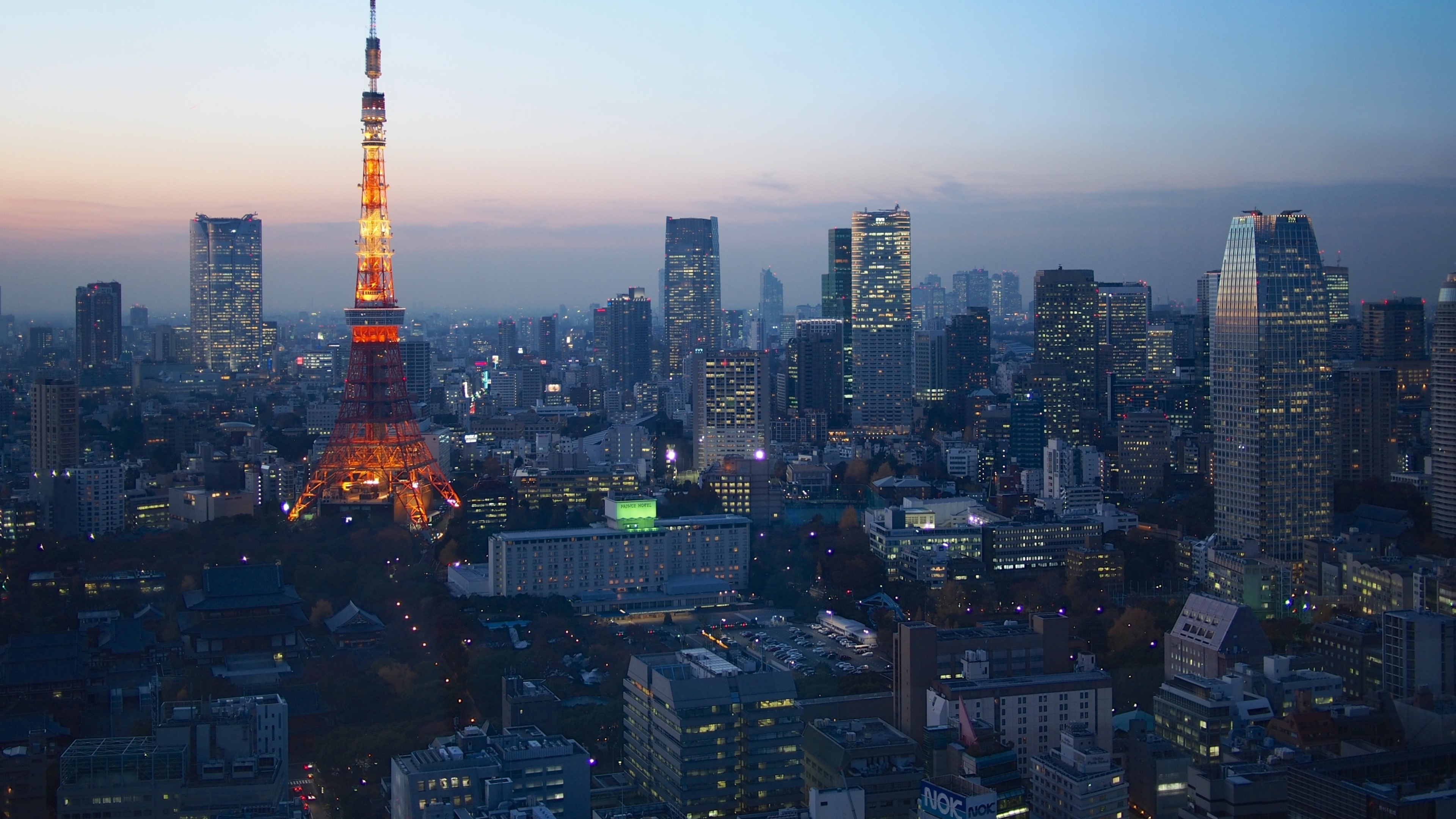 Japan Tokyo Tokyo Tower Twilight 3840x2160