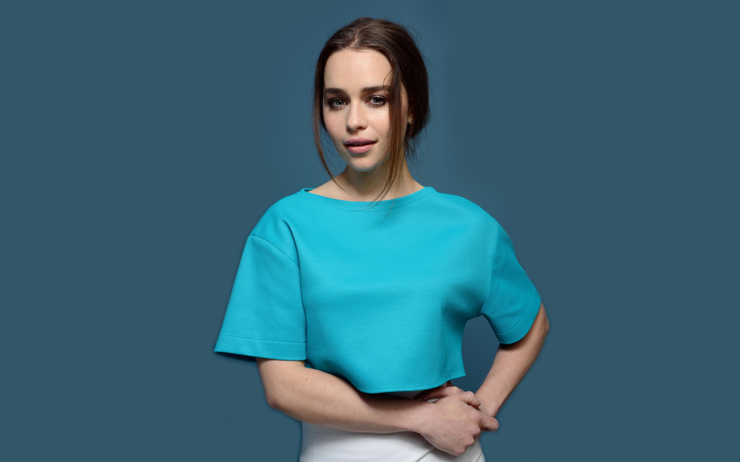 Actress Brunette Emilia Clarke English 2560x1600