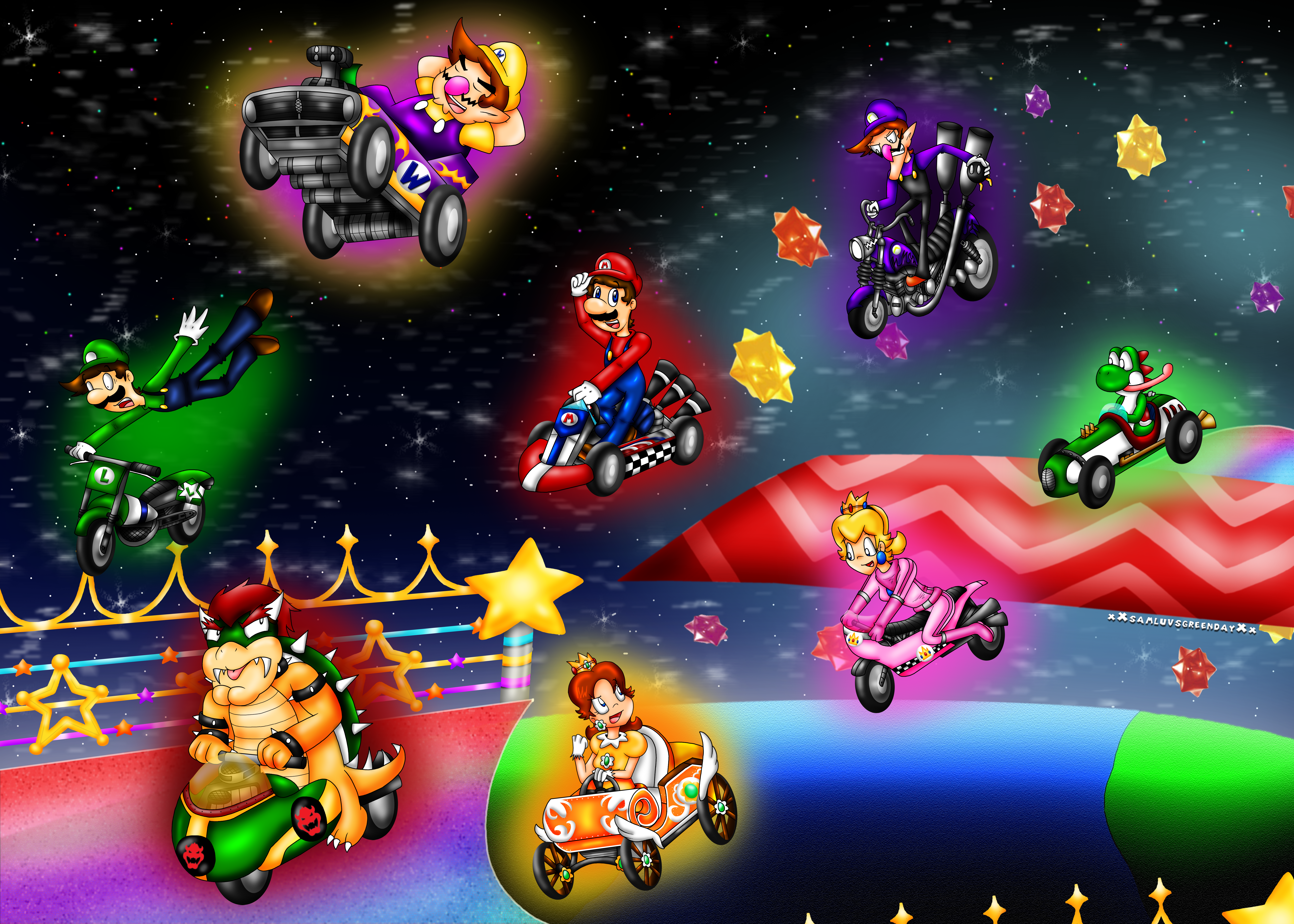 Video Game Mario Kart Wii 7000x5000