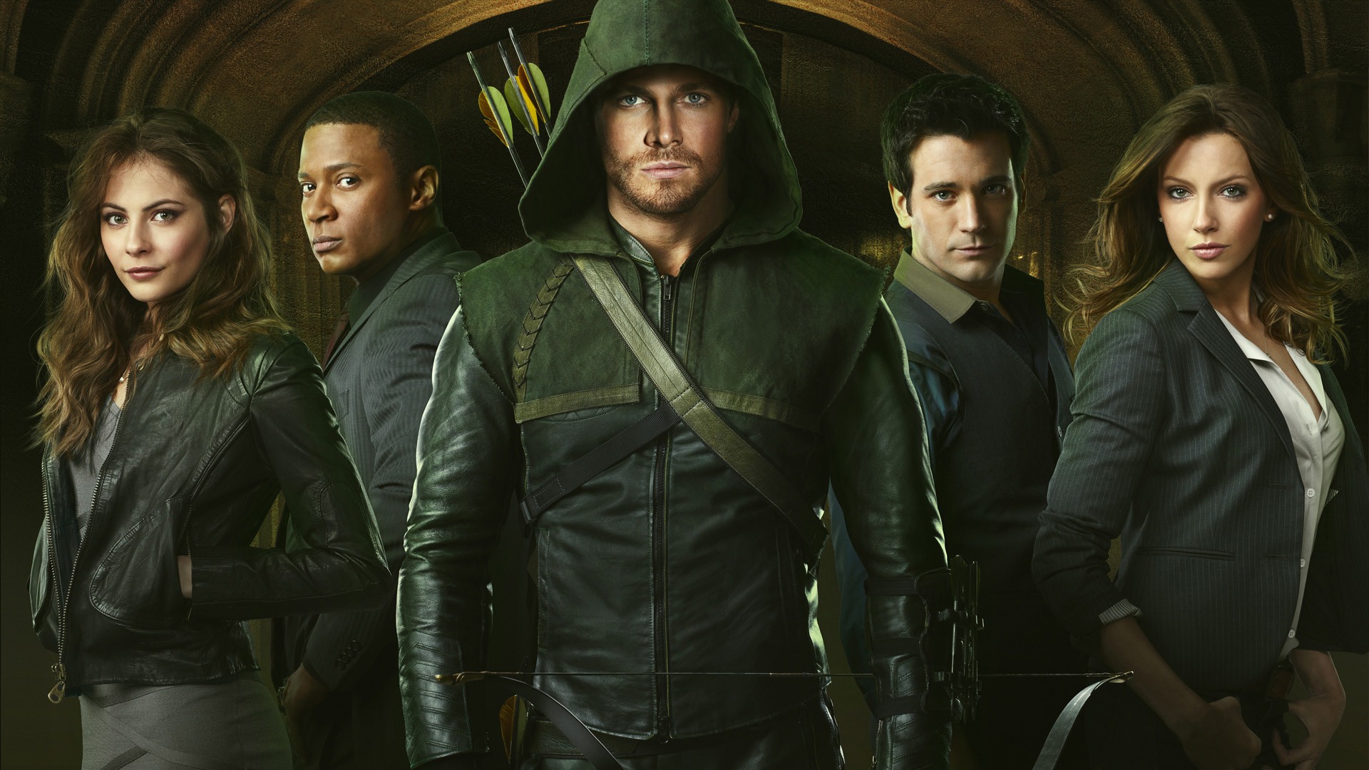 Colin Donnell David Ramsey Green Arrow John Diggle Katie Cassidy Laurel Lance Oliver Queen Stephen A 1920x1080