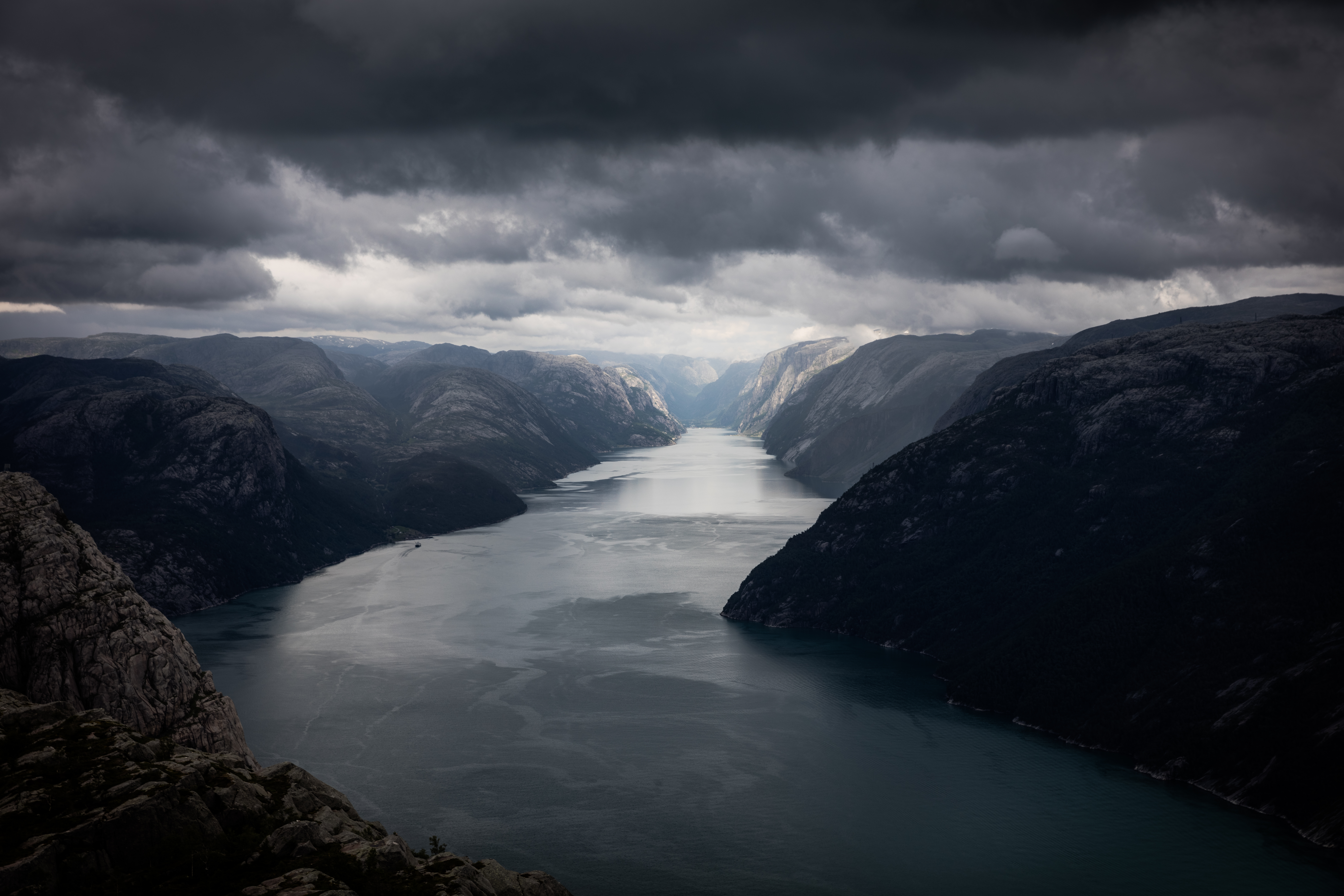 Cloud Fjord Lysefjord Mountain Norway Rock 8518x5679