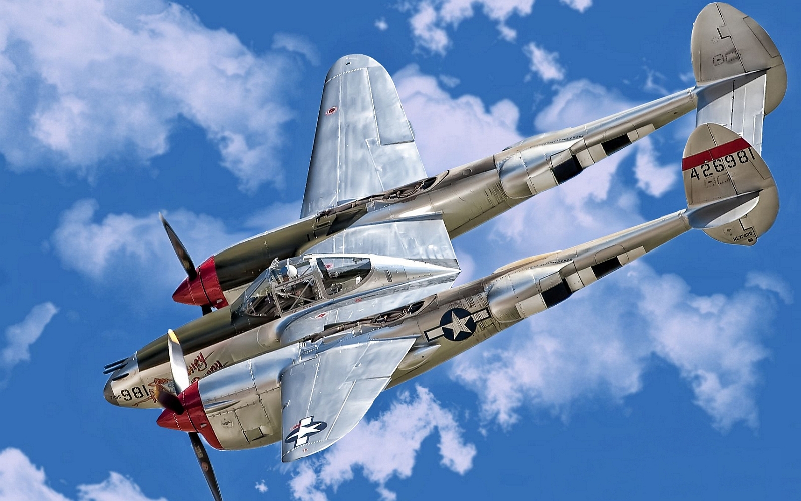 Military Lockheed P 38 Lightning 1600x1000