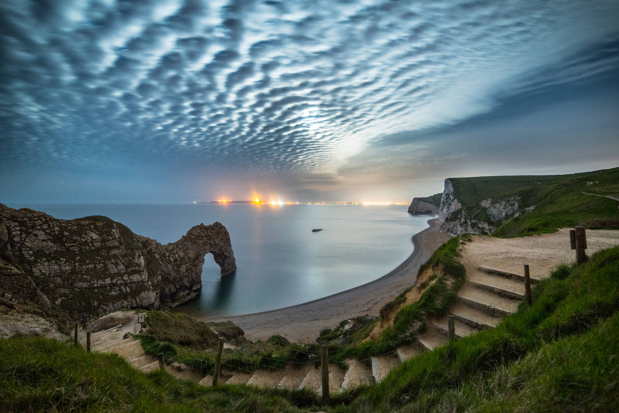 Cloud Coast Coastline Dorset Durdle Door England Limestone Sea Shore 2000x1335