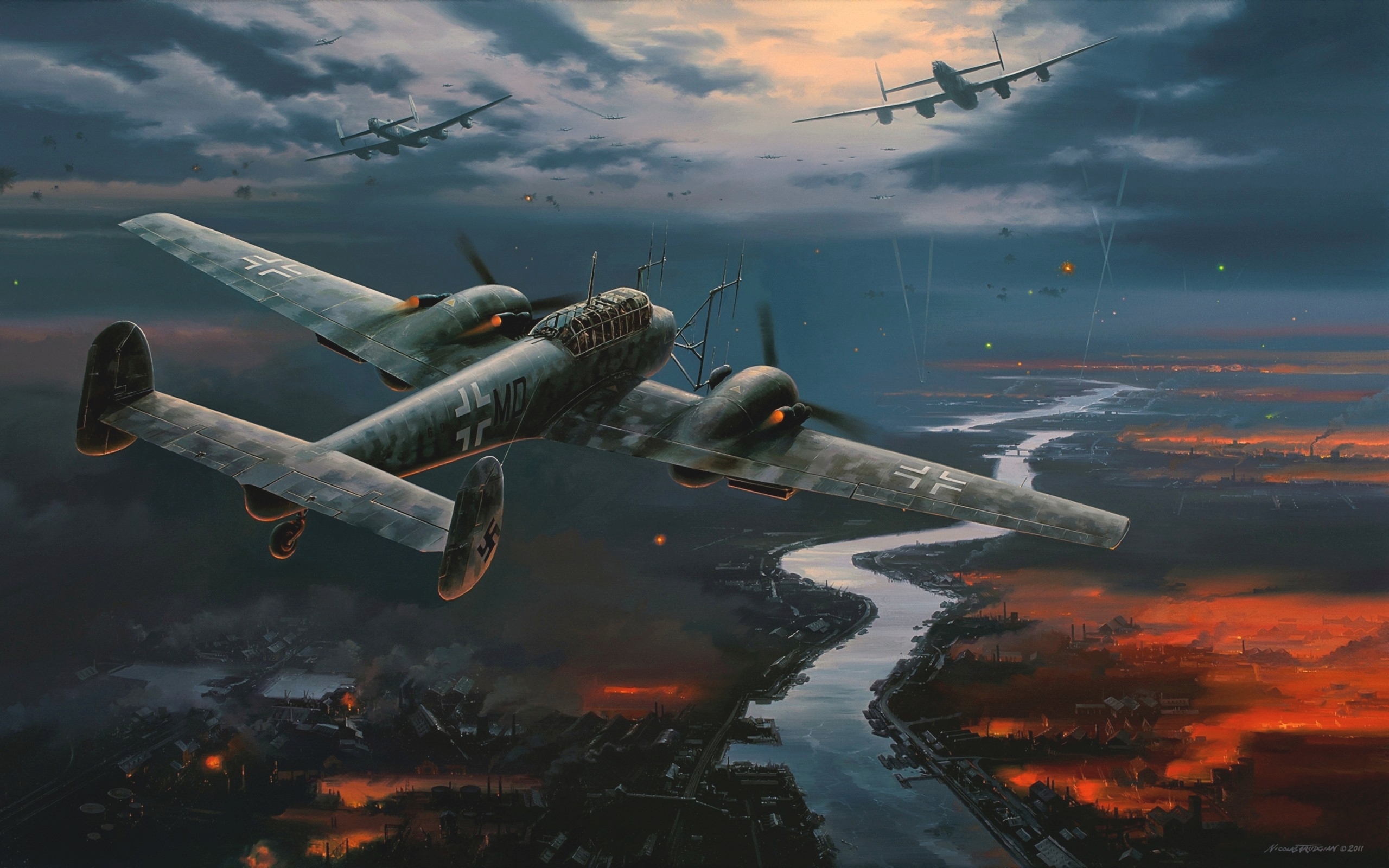 Military Messerschmitt Bf 110 2560x1600