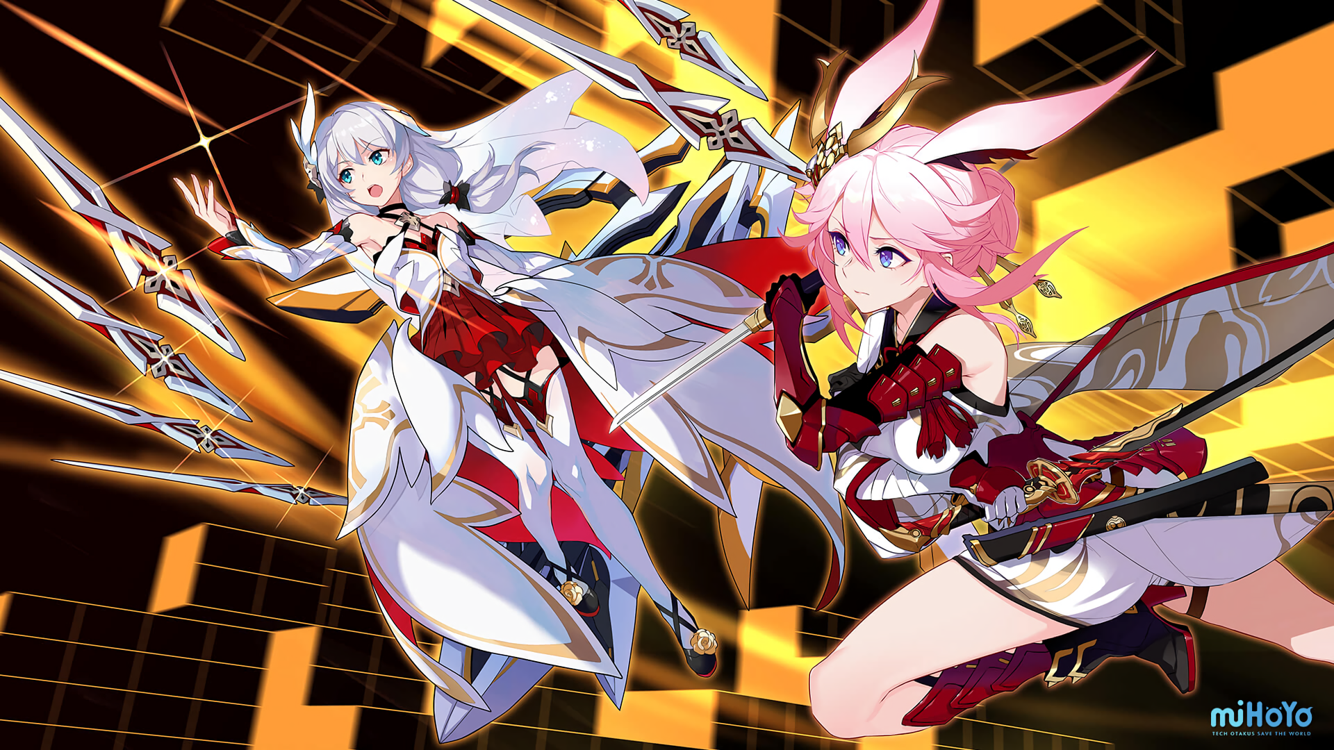 Honkai Impact Honkai Impact 3rd Video Games Anime Girls Yae Sakura Yae Sakura Honkai Impact Fantasy  1920x1080