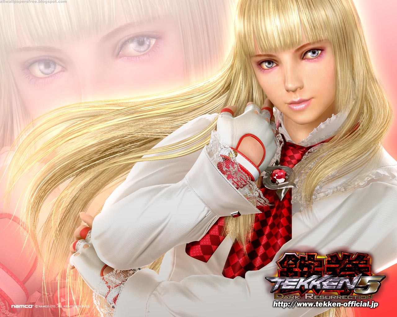 Blonde Glove Lili Rochefort Long Hair Smile Tekken Tekken 5 Woman 1280x1024