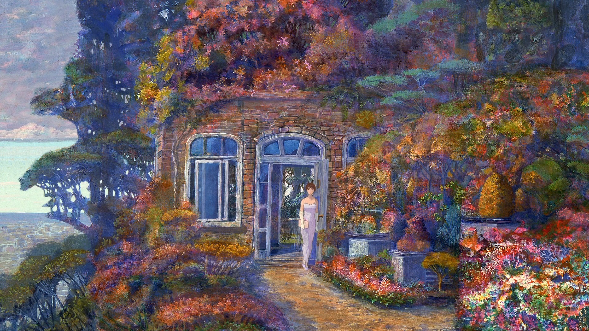 Colorful House Woman 1920x1080